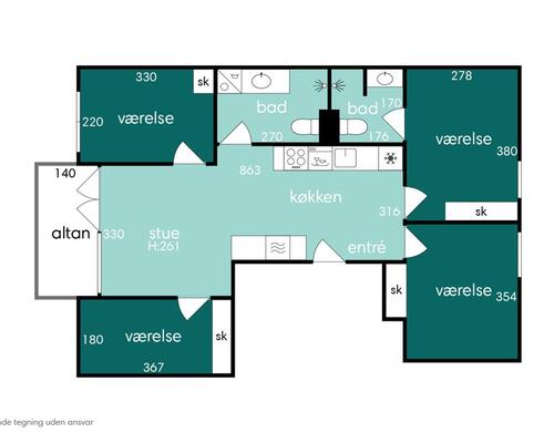 5 værelses lejlighed i København V