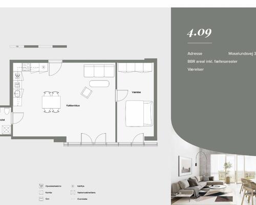 2 værelses lejlighed i Helsingør
