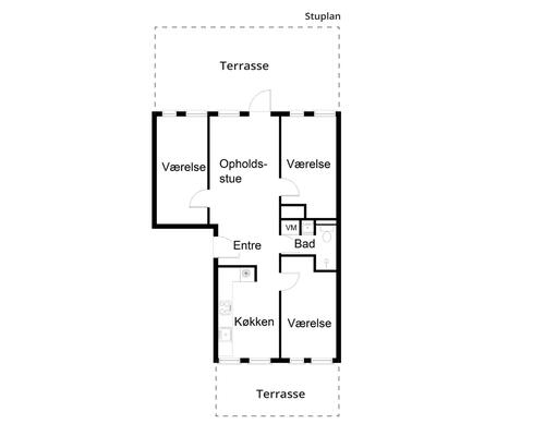4 værelses lejlighed i Birkerød