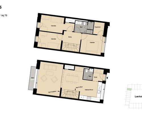 4 værelses lejlighed i København SV