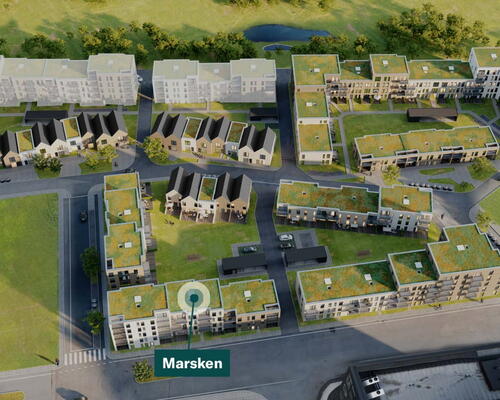 Egedal Stationsby - Moderne 2 vær. lejebolig med stor altan