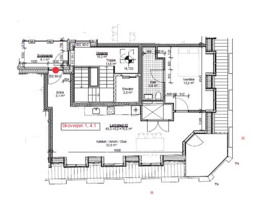 2 værelses lejlighed i Århus C