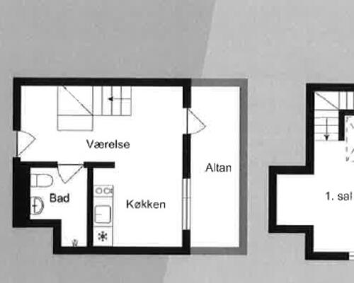 Lys 1-værelses lejlighed med 1. sal på Teglholmen