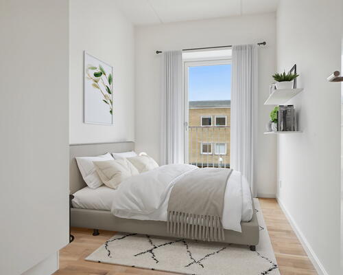 Fløjhusene - Bygning E - Stor og lys 5-værelses lejlighed i høj kvalitet med altan og plads til hele familien