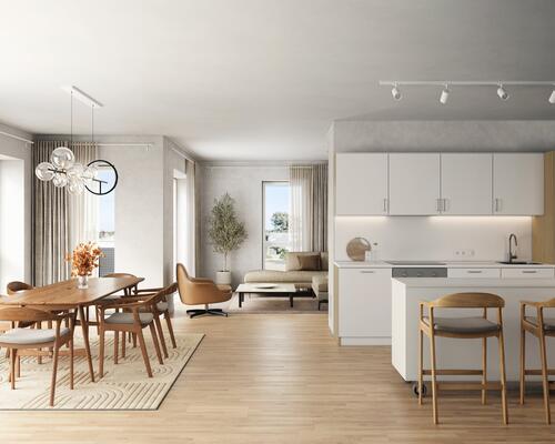 Stor 2 værelses Lejlighed til leje fra 2025 centralt i byen