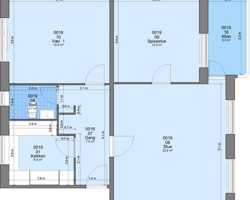3 værelses lejlighed i Randers SØ