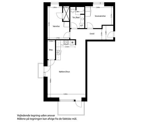 3 værelses lejlighed i Slagelse