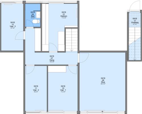 4 værelses lejlighed i Frederikshavn