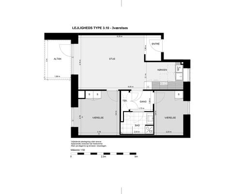 3 værelses lejlighed i Slagelse