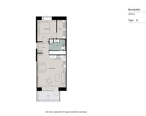 Rummelig 2-værelses bolig med egen altan, gulvarme i hele boligen og alt i hårde hvidevarer - Ingen bindingsperiode!