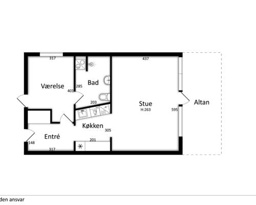 Stor luksus 2’er på hele 82 m2