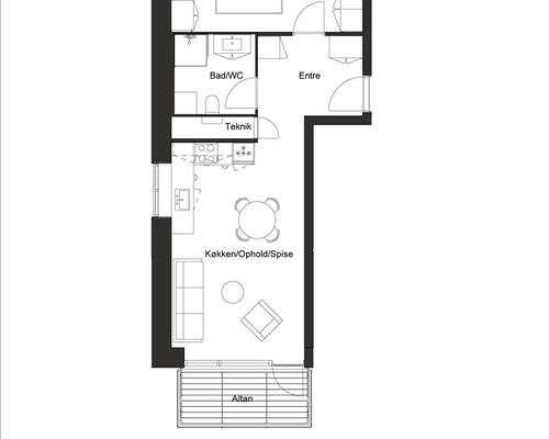 2 værelses lejlighed i Odense C