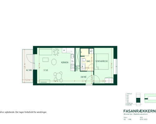 Skøn 2-værelses lejlighed med altan og stort soveværelse
