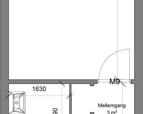 1 værelses lejlighed i Hals