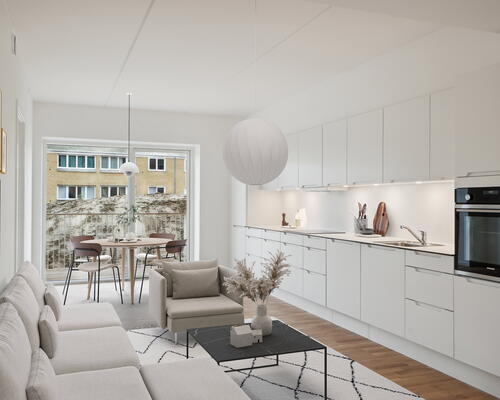 Fløjhusene - Bygning E - Stor og lys 5-værelses lejlighed i høj kvalitet med altan og plads til hele familien