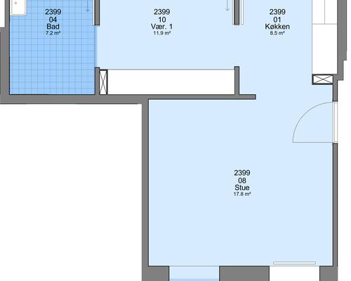 2 værelses lejlighed i Frederikshavn