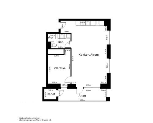2 værelses lejlighed i Kalundborg