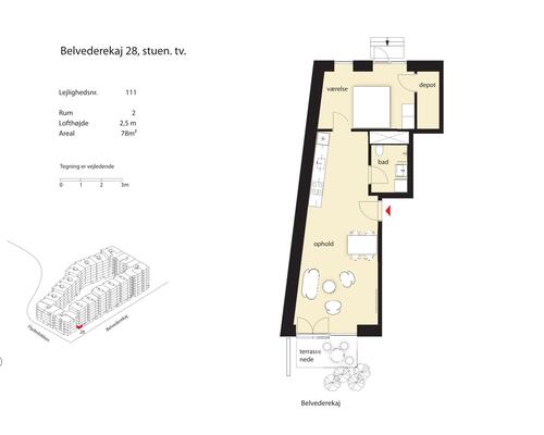 2 værelses lejlighed i København SV