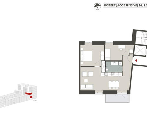 3 værelses lejlighed i København S