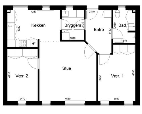 3 værelses lejlighed i Thorsø