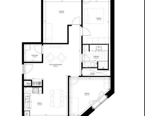 Eksklusiv storlejlighed på 116m² med altan i Latinerkvarteret – midt i Aarhus C