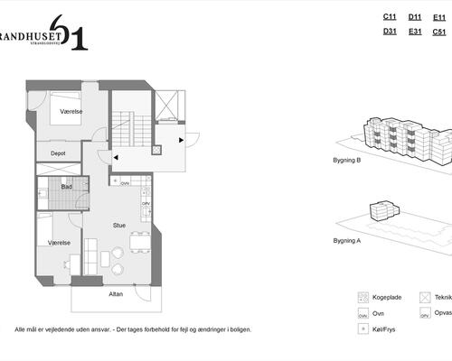 3 værelses lejlighed i København S