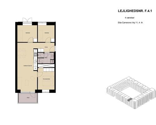 4 værelses lejlighed i København SV