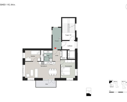 3 værelses lejlighed i København S