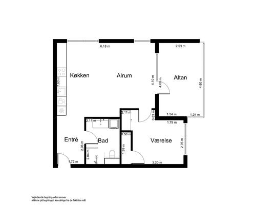 2 værelses lejlighed i Kalundborg