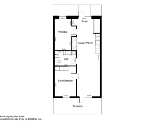 3 værelses lejlighed i Kalundborg