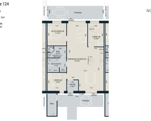 4 værelses hus i Odder