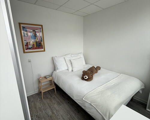 Lys 1-værelses med stor altan, bykig og elevator – 55 m2 med vaskemaskine