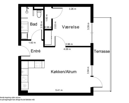 2 værelses lejlighed i Kalundborg