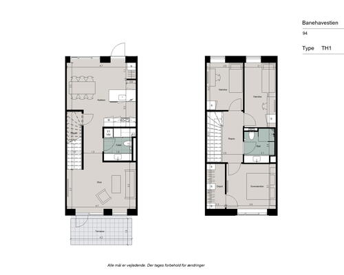 Flot 4-værelses rækkehus med god planløsning, ekstra opbevarings plads, to toiletter og dejlig sydvendt terrasse og have - Ingen bindingsperiode!