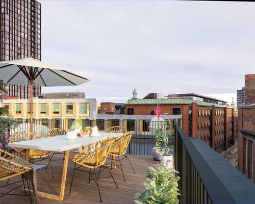 Nyere opført lejlighed i Carlsbergbyen med tagterrasse på 12 m2 udlejes fra 1/7