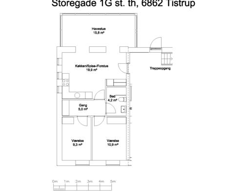 3 værelses lejlighed i Tistrup