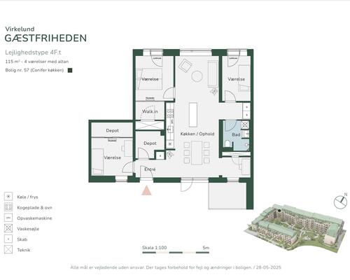 4 værelses lejlighed i Albertslund