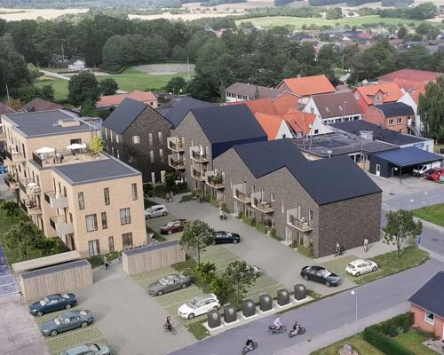 Velindrettet 2-værelses lejlighed på øverste sal i attraktive Porskjær Have