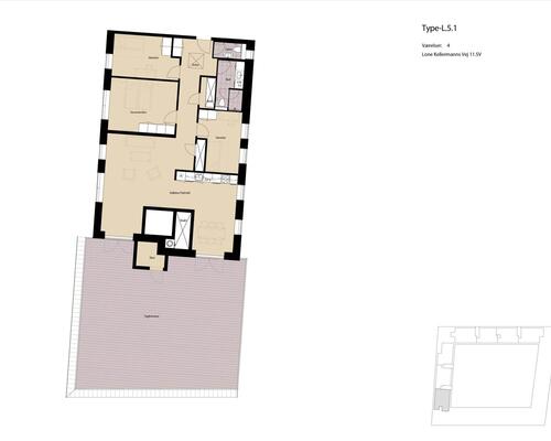 4 værelses lejlighed i København SV