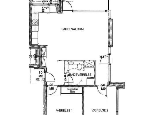 3 værelses lejlighed i Viby J