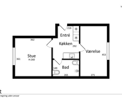 2 værelses lejlighed i Aalborg