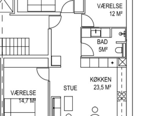 4 værelses lejlighed i København N