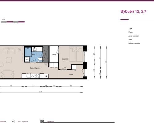 2 værelses lejlighed i Skovlunde