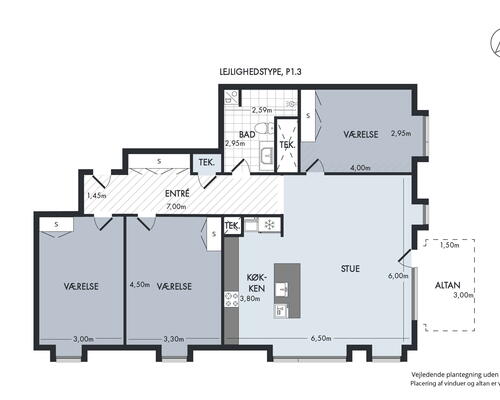 4 værelses lejlighed i Hørsholm
