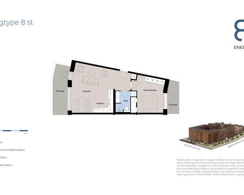 Skøn 2 værelses lejlighed til leje