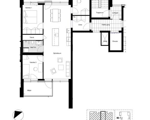 4 værelses lejlighed i Århus C