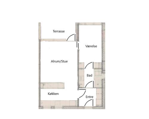 2 værelses lejlighed i Odense C