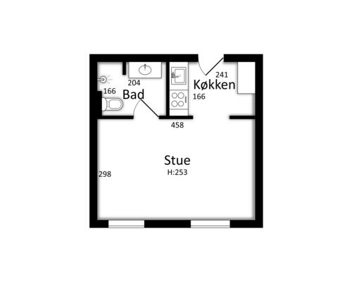 1 værelses lejlighed i Viborg