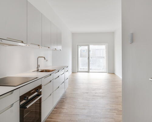 Bygården - Moderne 3 vær. lejlighed i lækre materialer