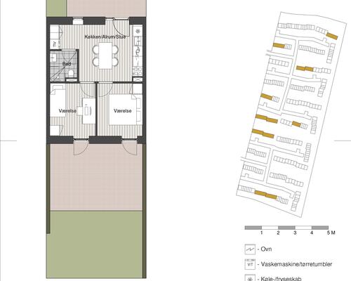 Skøn 3-værelses med terrasse og tæt på Aarhus